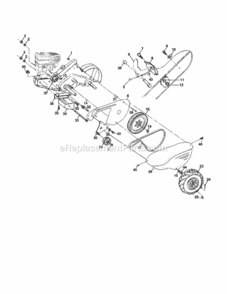 Page B Diagram and Parts List for 917293580  Craftsman Tiller