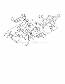 Page E Diagram and Parts List for 917293580  Craftsman Tiller