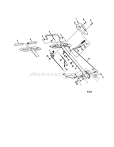 Page A Diagram and Parts List for 917293582  Craftsman Tiller