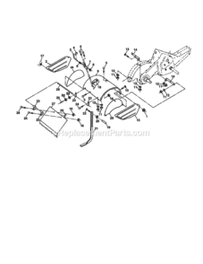 Page E Diagram and Parts List for 917293582  Craftsman Tiller