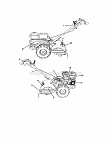 Page G Diagram and Parts List for 917293582  Craftsman Tiller