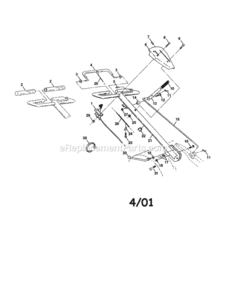 Page A Diagram and Parts List for 917293590  Craftsman Tiller