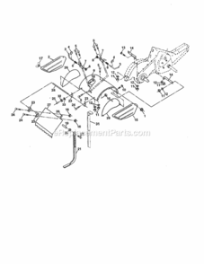 Page E Diagram and Parts List for 917293590  Craftsman Tiller