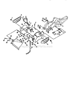 Page E Diagram and Parts List for 917293650  Craftsman Tiller