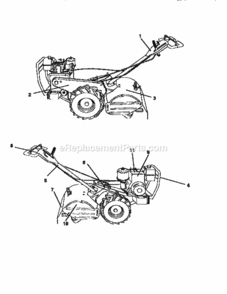 Page G Diagram and Parts List for 917293880  Craftsman Tiller