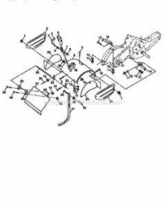 Page E Diagram and Parts List for 917293970  Craftsman Tiller