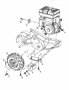 Page C Diagram and Parts List for 917293980  Craftsman Tiller