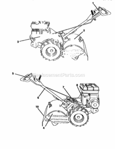 Page G Diagram and Parts List for 917293980  Craftsman Tiller