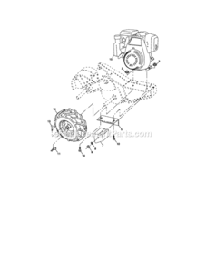 Page C Diagram and Parts List for 917294251  Craftsman Tiller