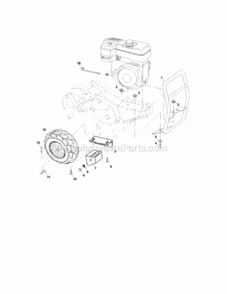 Page C Diagram and Parts List for 917294270  Craftsman Tiller
