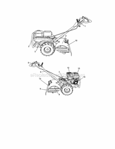 Page G Diagram and Parts List for 917294271  Craftsman Tiller