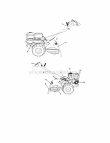 Page G Diagram and Parts List for 917294482  Craftsman Tiller