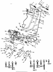 Page B Diagram and Parts List for 917294561  Craftsman Tiller