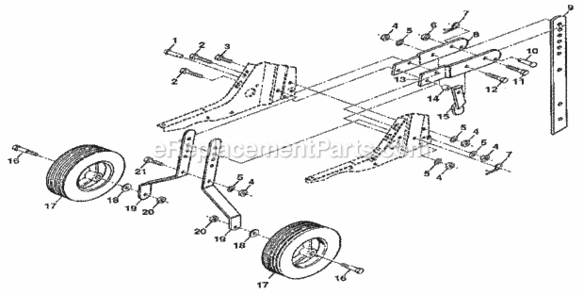 Page C Diagram and Parts List for 917295350  Craftsman Tiller