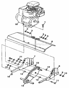 Page E Diagram and Parts List for 917295350  Craftsman Tiller