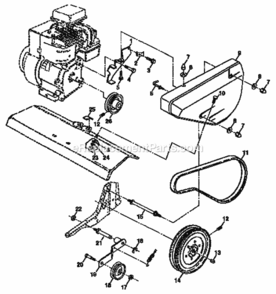 Page B Diagram and Parts List for 917295351  Craftsman Tiller