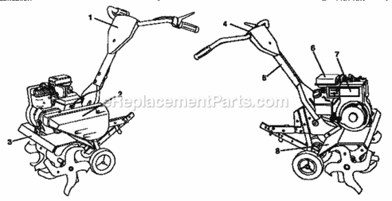 Page F Diagram and Parts List for 917295351  Craftsman Tiller