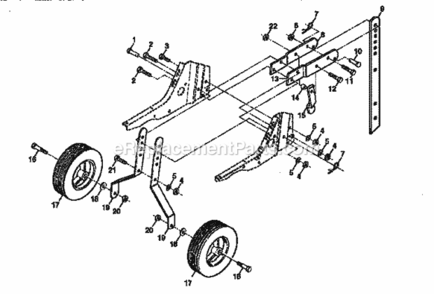 Page B Diagram and Parts List for 917295352  Craftsman Tiller