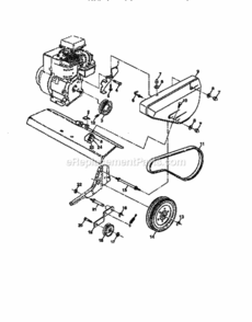 Page B Diagram and Parts List for 917295360  Craftsman Tiller