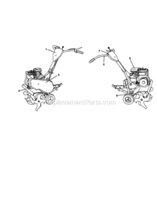 Page F Diagram and Parts List for 917295450  Craftsman Tiller
