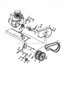 Page B Diagram and Parts List for 917295451  Craftsman Tiller