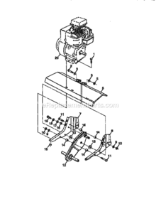 Page E Diagram and Parts List for 917295451  Craftsman Tiller