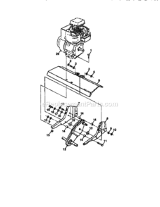 Page E Diagram and Parts List for 917295460  Craftsman Tiller