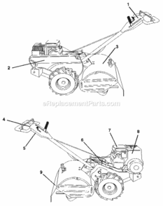 Page G Diagram and Parts List for 917295550  Craftsman Tiller
