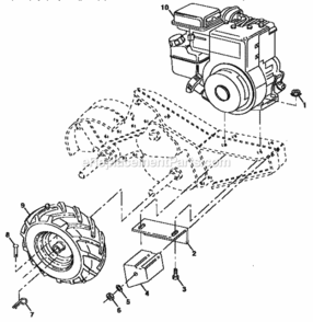 Page C Diagram and Parts List for 917295551  Craftsman Tiller