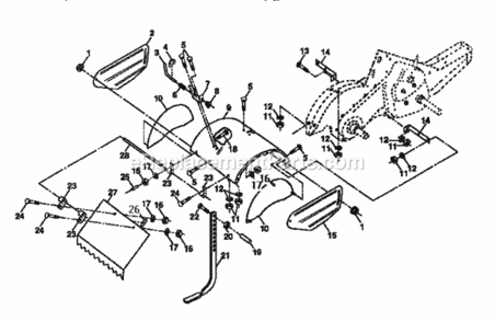 Page E Diagram and Parts List for 917295552  Craftsman Tiller