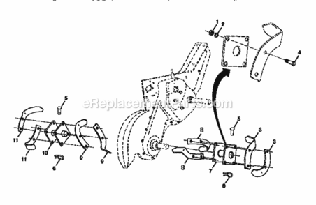 Page F Diagram and Parts List for 917295552  Craftsman Tiller