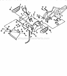 Page E Diagram and Parts List for 917295554  Craftsman Tiller