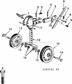 Page B Diagram and Parts List for 917295561  Craftsman Tiller