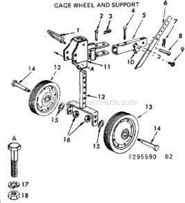 Page B Diagram and Parts List for 917295590  Craftsman Tiller
