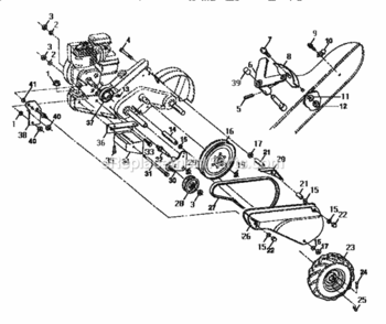 Page B Diagram and Parts List for 917295651  Craftsman Tiller