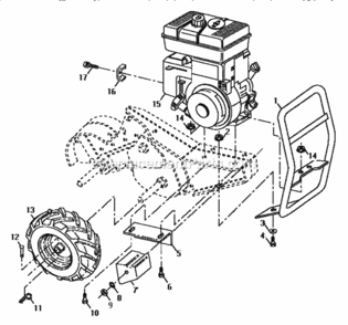Page C Diagram and Parts List for 917295651  Craftsman Tiller