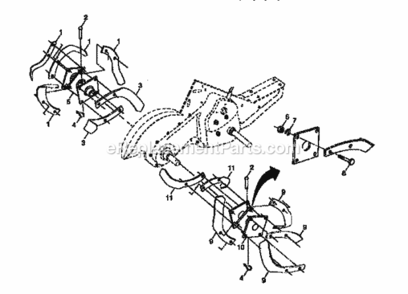 Page F Diagram and Parts List for 917295653  Craftsman Tiller