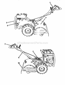 Page G Diagram and Parts List for 917295661  Craftsman Tiller