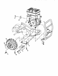Page C Diagram and Parts List for 917295670  Craftsman Tiller