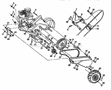 Page B Diagram and Parts List for 917295850  Craftsman Tiller