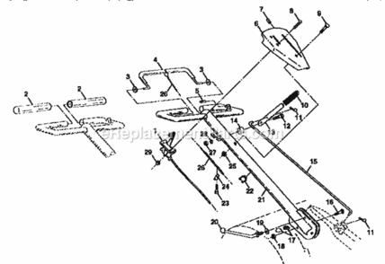 Page A Diagram and Parts List for 917295851  Craftsman Tiller