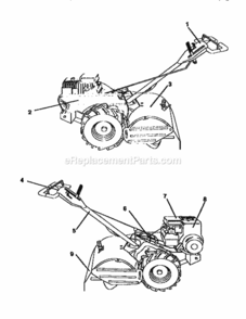 Page G Diagram and Parts List for 917295851  Craftsman Tiller