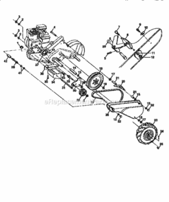 Page B Diagram and Parts List for 917295852  Craftsman Tiller