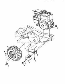 Page C Diagram and Parts List for 917295852  Craftsman Tiller