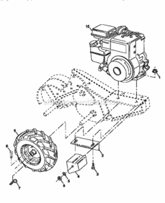 Page C Diagram and Parts List for 917295853  Craftsman Tiller