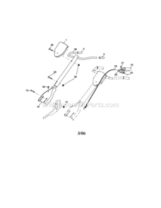 Page A Diagram and Parts List for 917296010  Craftsman Tiller