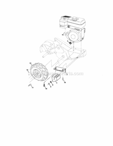 Page C Diagram and Parts List for 917296030  Craftsman Tiller