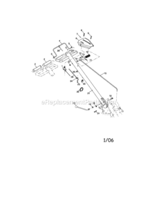 Handles Diagram and Parts List for 917296040  Craftsman Lawn Mower