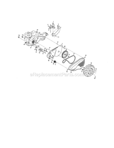 Mainframe_Left_Side Diagram and Parts List for 917296040  Craftsman Lawn Mower