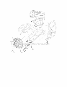 Mainframe_Right_Side Diagram and Parts List for 917296040  Craftsman Lawn Mower